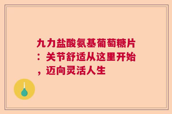 九力盐酸氨基葡萄糖片：关节舒适从这里开始，迈向灵活人生