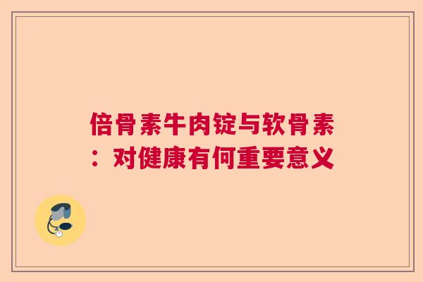 倍骨素牛肉锭与软骨素：对健康有何重要意义
