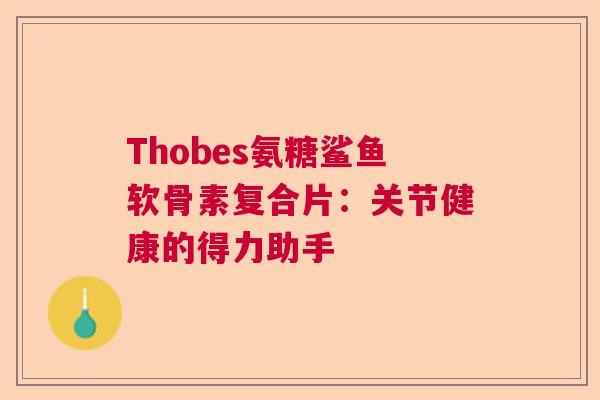 Thobes氨糖鲨鱼软骨素复合片：关节健康的得力助手
