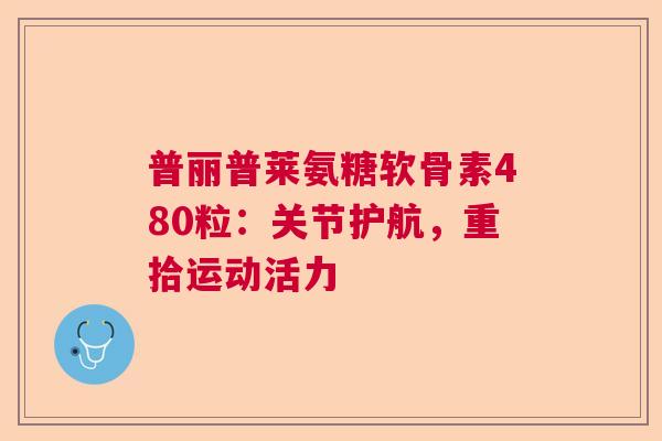 普丽普莱氨糖软骨素480粒：关节护航，重拾运动活力