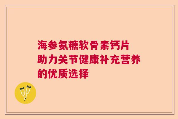 海参氨糖软骨素钙片 助力关节健康补充营养的优质选择