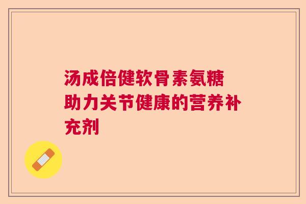 汤成倍健软骨素氨糖 助力关节健康的营养补充剂