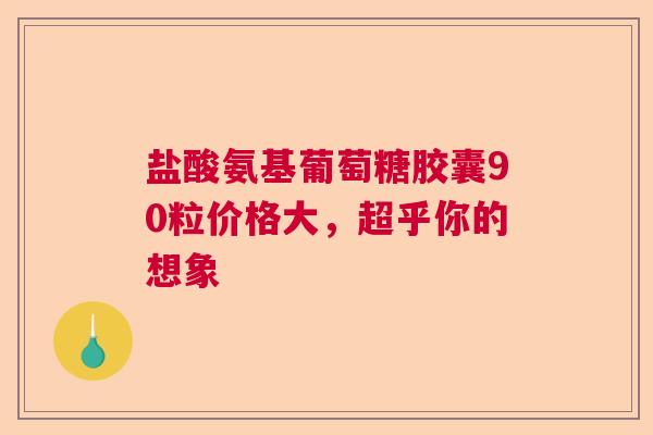 盐酸氨基葡萄糖胶囊90粒价格大，超乎你的想象