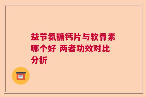益节氨糖钙片与软骨素哪个好 两者功效对比分析