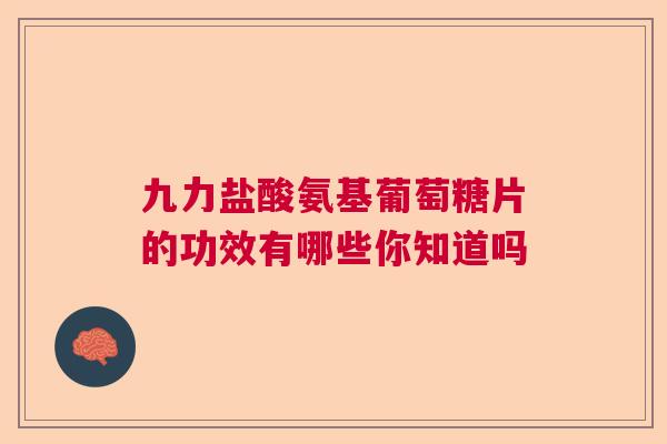 九力盐酸氨基葡萄糖片的功效有哪些你知道吗