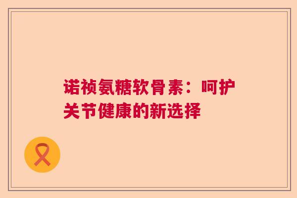 诺祯氨糖软骨素：呵护关节健康的新选择
