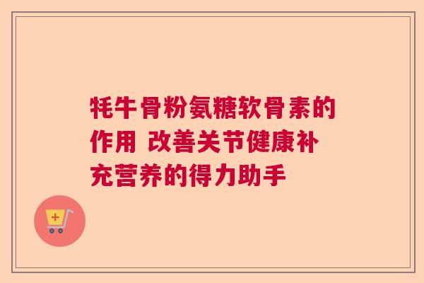 牦牛骨粉氨糖软骨素的作用 改善关节健康补充营养的得力助手
