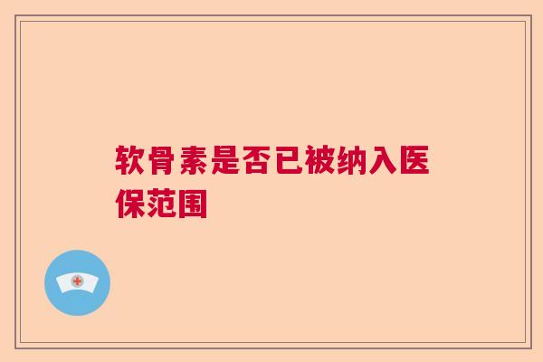软骨素是否已被纳入医保范围