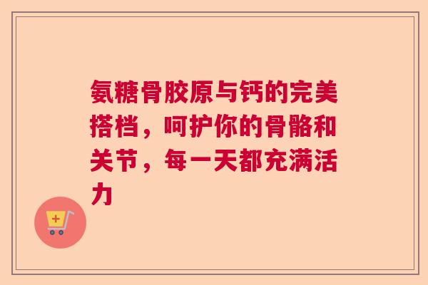 氨糖骨胶原与钙的完美搭档，呵护你的骨骼和关节，每一天都充满活力