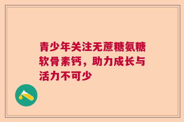 青少年关注无蔗糖氨糖软骨素钙，助力成长与活力不可少