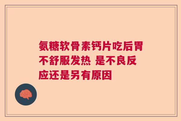 氨糖软骨素钙片吃后胃不舒服发热 是不良反应还是另有原因