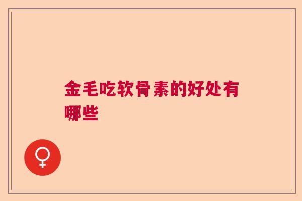 金毛吃软骨素的好处有哪些